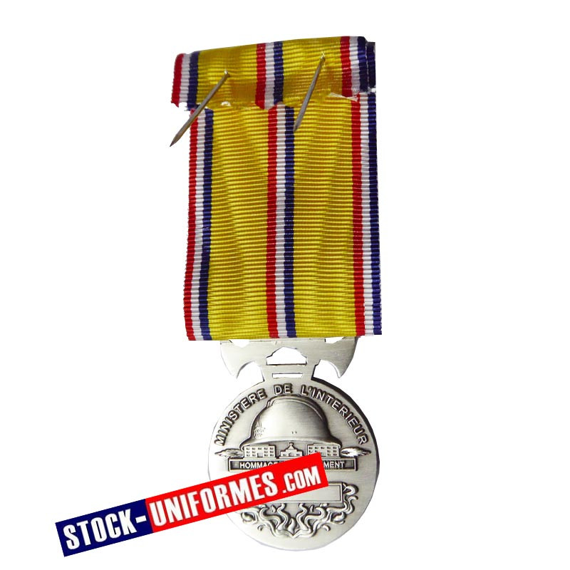 Médaille Pompier Argent 20 ans Primevere1 fr