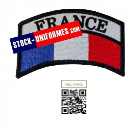 Ecusson tricolore Armée de l'Air brodé France sur velcro tour Noir