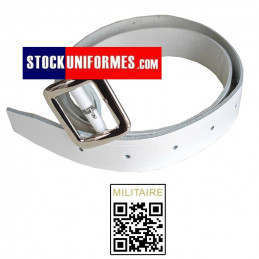 Ceinturon Cuir Blanc 45 mm de large 125 cm de long