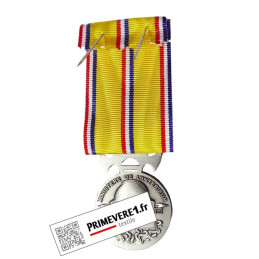 Médaille Pompier Argent 20 ans d'ancienneté verso