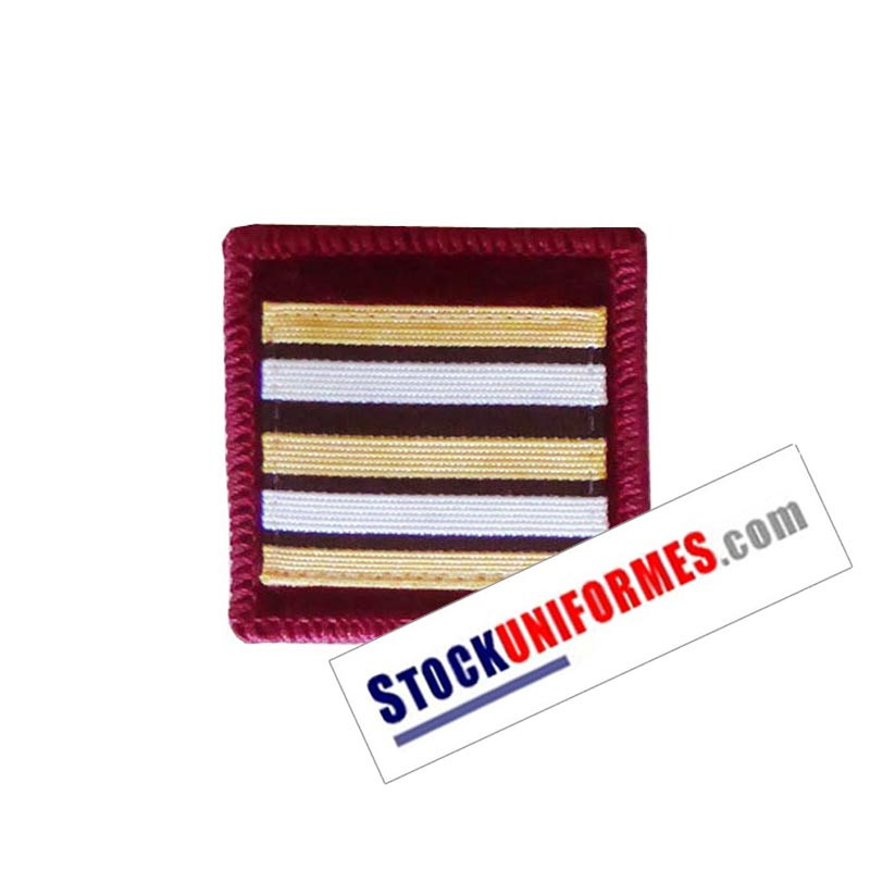 Galon velcro médecin pompier Lieutenant-Colonel  - velours cramoisi