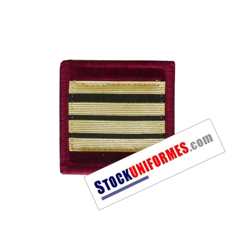 Galon velcro médecin pompier Commandant  - velours cramoisi