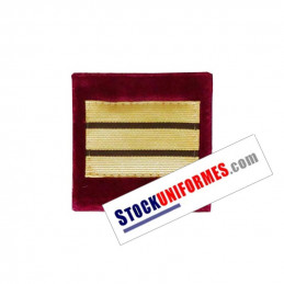 Galon velcro médecin pompier Capitaine  - velours cramoisi