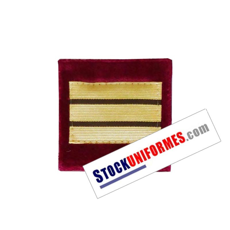 Galon velcro médecin pompier Capitaine  - velours cramoisi