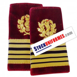 Fourreaux d'épaules médecin pompier Colonel velours cramoisi