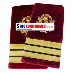 Fourreaux d'épaules médecin pompier Capitaine velours cramoisi