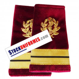 Fourreaux d'épaules médecin pompier Lieutenant velours cramoisi