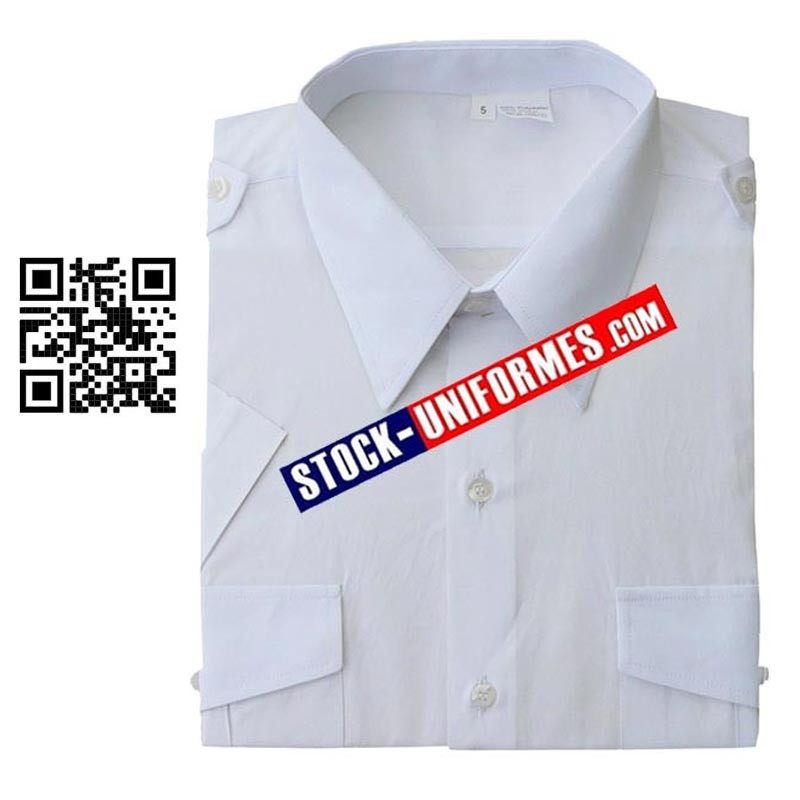 Chemise FEMME Blanche Militaire manches courtes