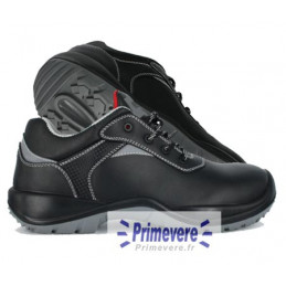 Chaussures basses de sécurité noires cuir hydrofuge