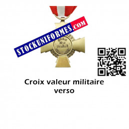 Médaille Croix de la Valeur Militaire modèle Ordonnance verso