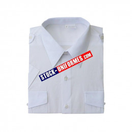 Chemise blanches manches courtes d'uniforme