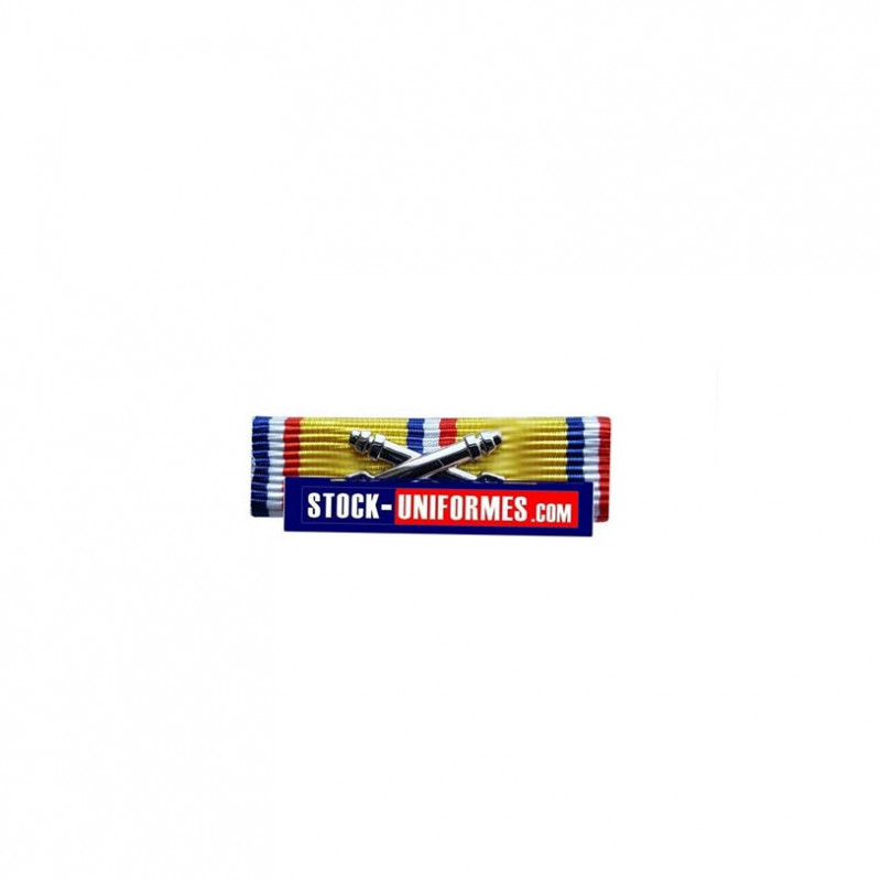 Barrette Argent Sapeurs-pompiers 20 ans d'ancienneté