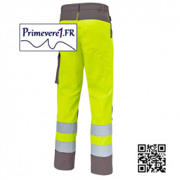 Pantalon de travail Fluo jaune et gris