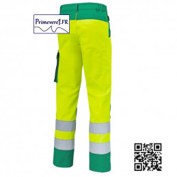 Pantalon de travail Fluo jaune et vert