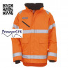 Parka chaude doublure amovible Fluo orange - bandes rétro