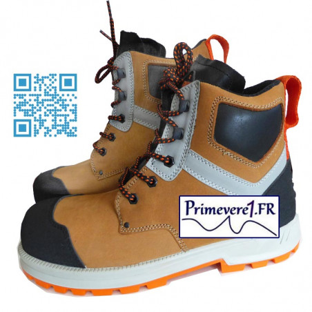Chaussures de sécurité hautes marron claire - S3 SRA - ISO 20345