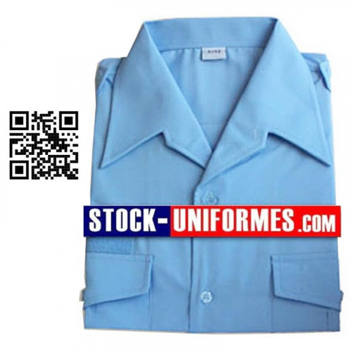 Chemisette Ciel Manches courtes Gendarmerie Pompier Militaire