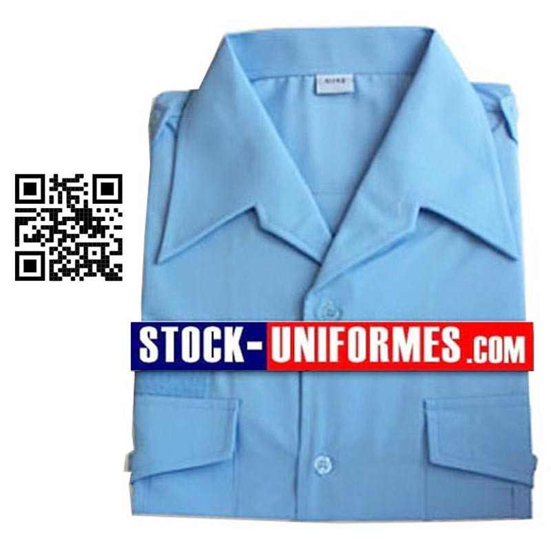 Chemisette Ciel Manches courtes Gendarmerie Pompier Militaire