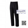 Pantalon noir pour cuisinier ceinture élastique réglable
