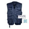Gilet BLEU MARINE reporter multi poches