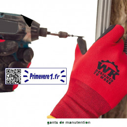 Gants de manutention de précision Rouge avec enduction en micro mousse de nitrile zoom1