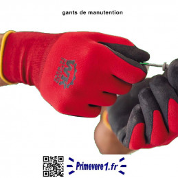 Gants de manutention de précision Rouge avec enduction en micro mousse de nitrile zoom2