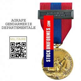 Médaille ordonnance Défense Nationale bronze agrafe GENDARMERIE DEPARTEMENTALE