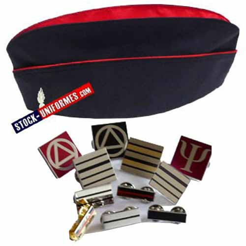 Pompiers calots avec grades