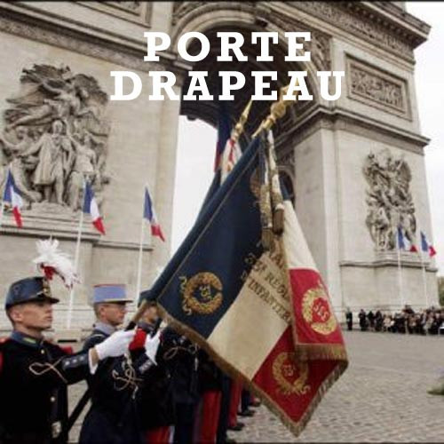 Anciens combattants porte drapeau