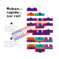 Barrettes multiples sur rail